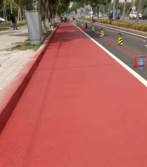 普洱彩色路面喷涂施工要点